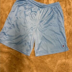 Champion Men's Light Blue Mesh Shorts